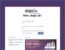 Tablet Screenshot of login.daptiv.com